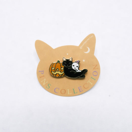 Pottering Cat Enamel Pin - Halloween 2