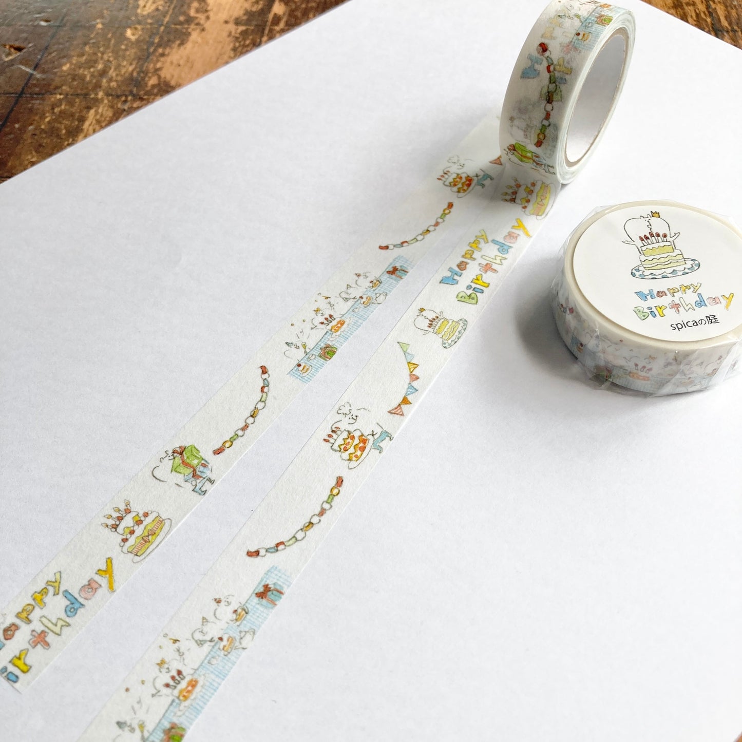 Spica Garden Washi Tape - muu-chan Series - Happy Birthday