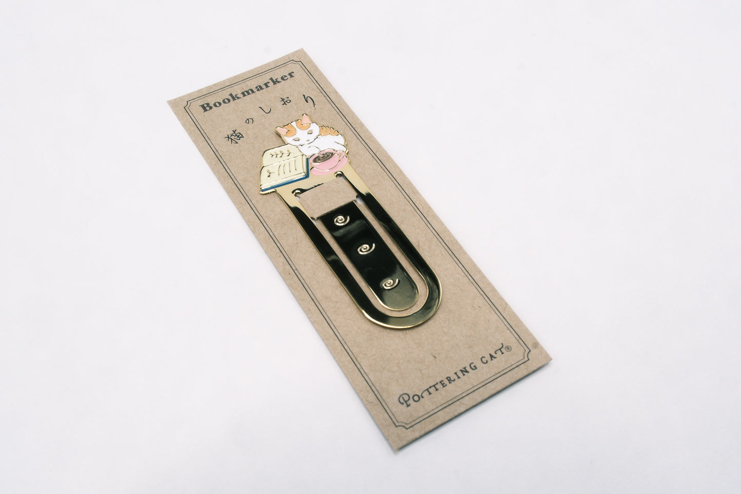 Pottering Cat Bookmark - Hot Cocoa