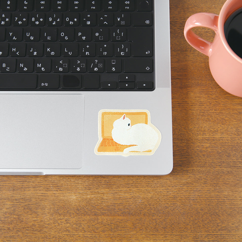 RYU-RYU x mula - Cat Sticker - Ice Cream Monaka