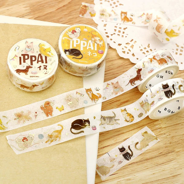 BGM Foil Washi Tape - IPPAI Series - Full of Cats