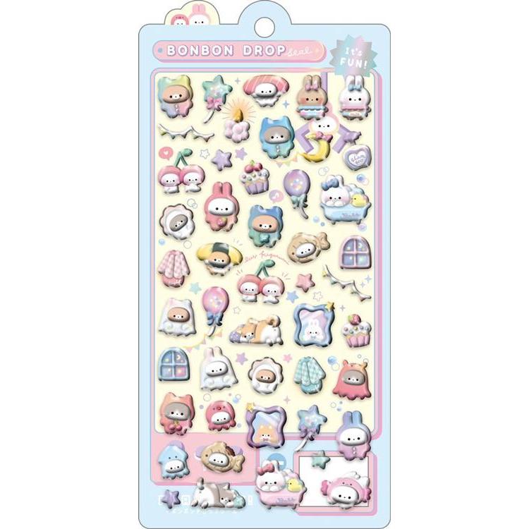 Q-LIA - Bonbon Drop 3D Stickers - Kigurumi