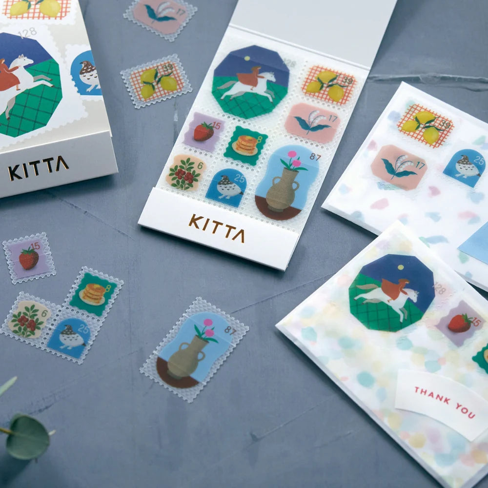 KITTA Washi Tape - Clear Series - Postage Stamp Memory