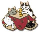Pottering Cat Enamel Pin -  Kotatsu