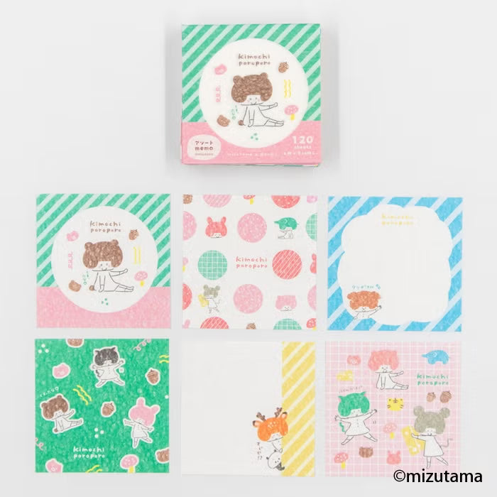 Furukawashiko x Mizutama - Memo Pad - Kimochi Poroporo Series - Animal