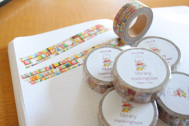 Spica Garden Washi Tape - muu-chan Series - Library