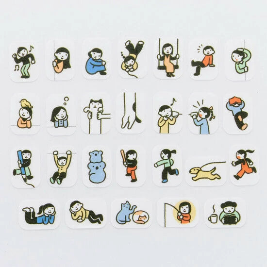 Bande Washi Tape Sticker Roll - People Living in a Notebook