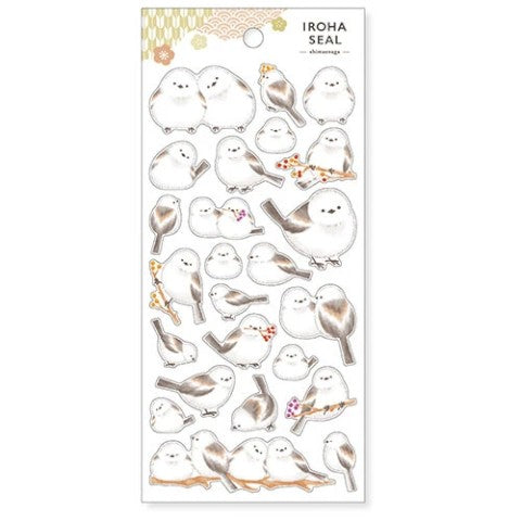 Mindwave Sticker Sheet - Iroha Seal - Long Tailed Tit