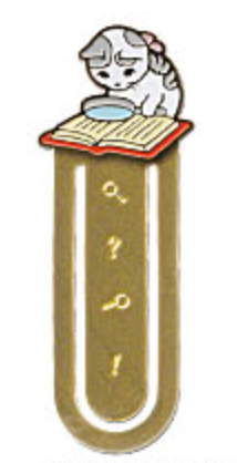 Pottering Cat Bookmark - Magnifier