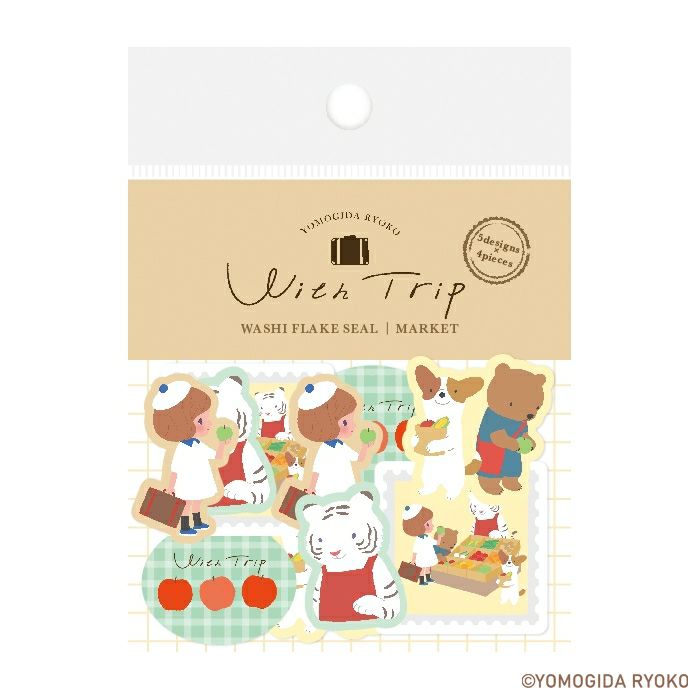 Furukawashiko x Ryoko Yomogida - With Trip Series - Washi Flake Stickers - Market
