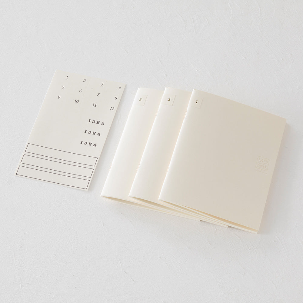 MD Notebook Light - A6, Grid (Set of 3)