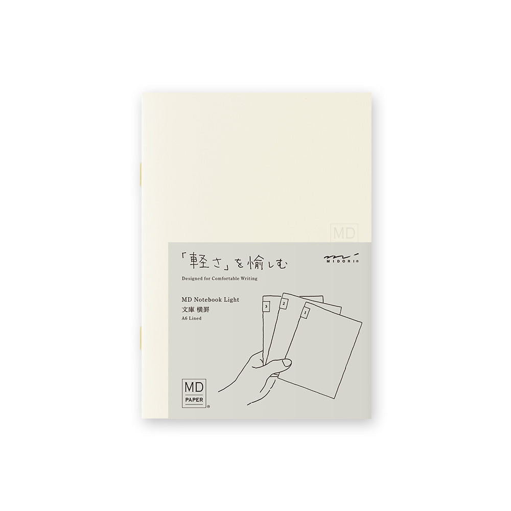 MD Notebook Light - A6, Lined (Set of 3)