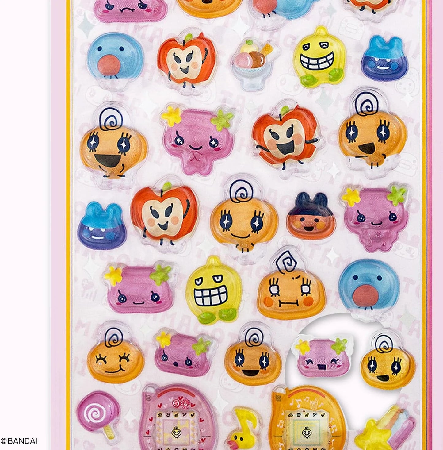 Tamagotchi Bonbon Drop 3D Stickers - Memetchi