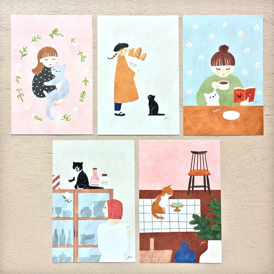Cozyca x Mariko Fukuoka - Postcard - Meow