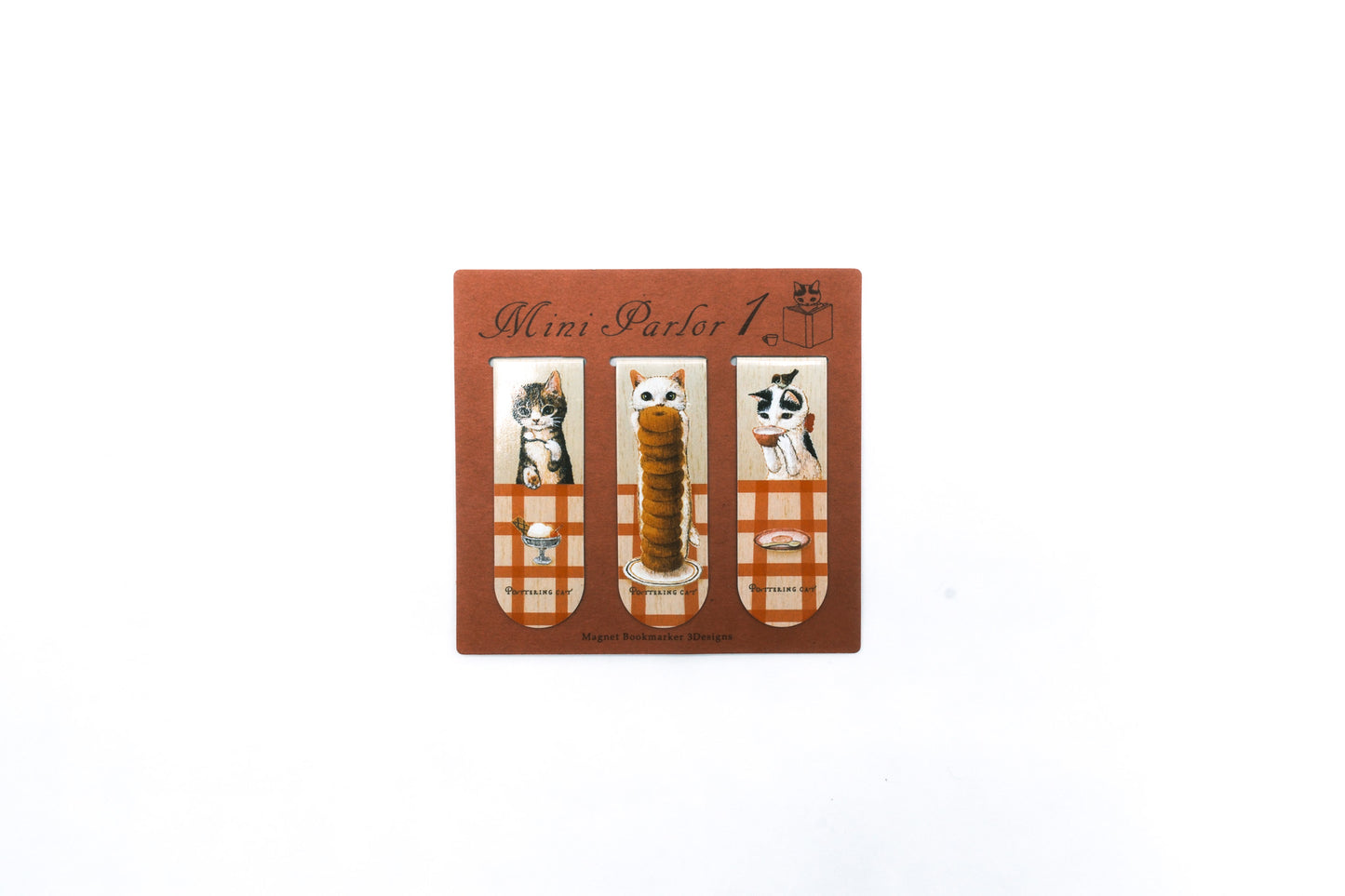 Pottering Cat Magnetic Bookmarks - Mini Dessert Shop 1