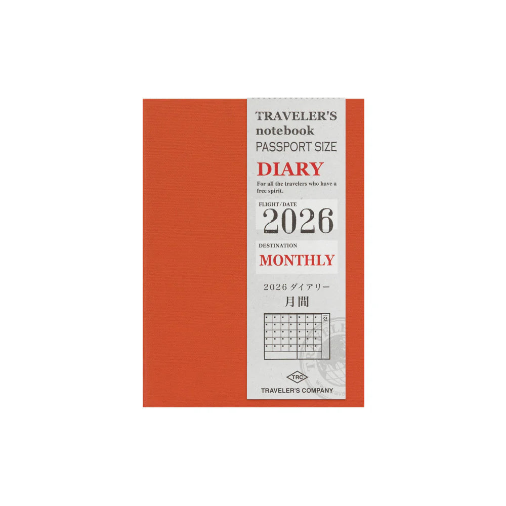 TRAVELER'S Passport Size Refill - 2026 Monthly