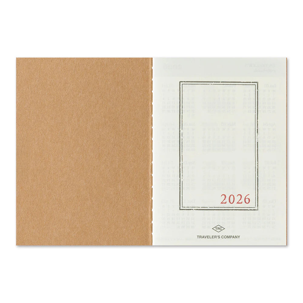 TRAVELER'S Passport Size Refill - 2026 Monthly