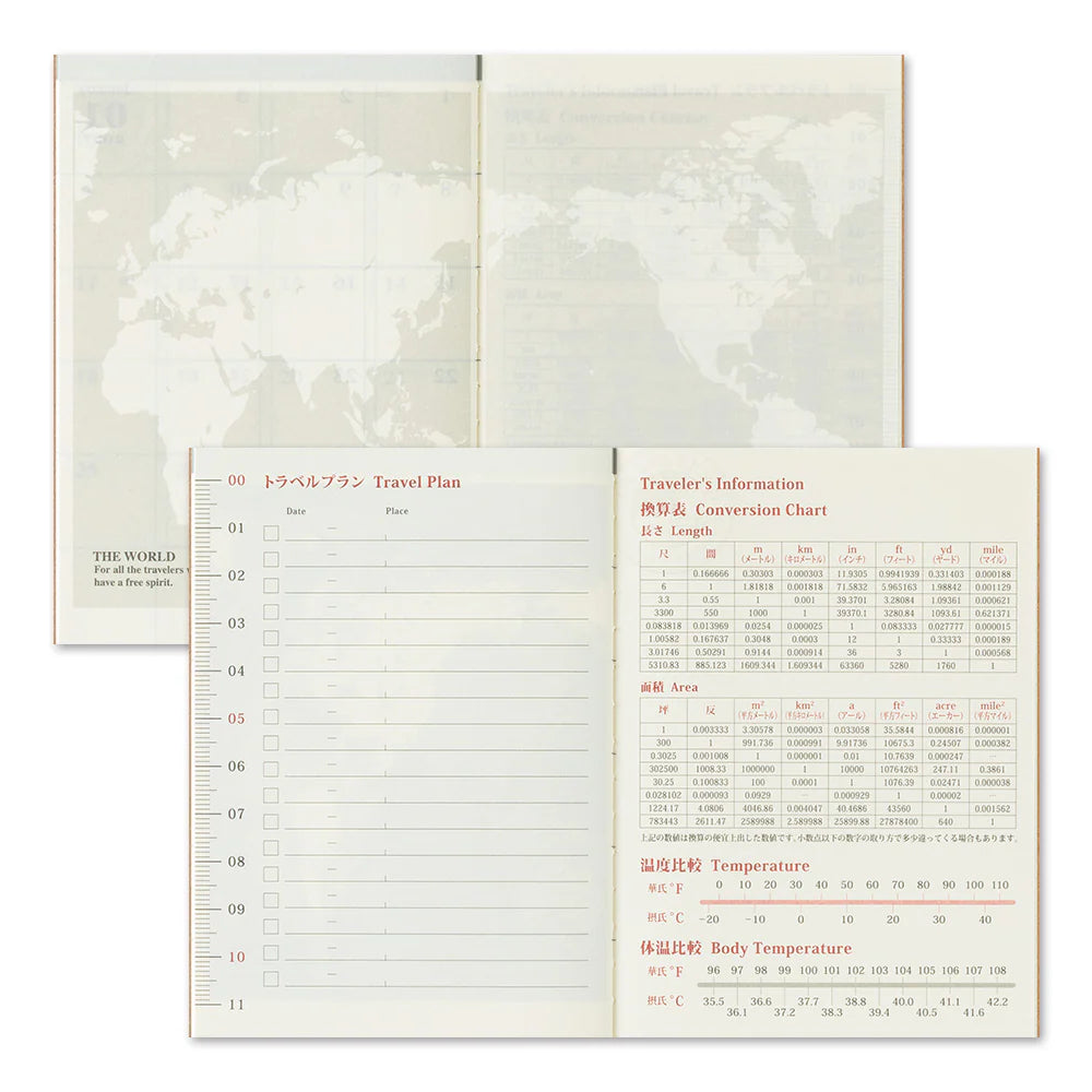 TRAVELER'S Passport Size Refill - 2026 Monthly