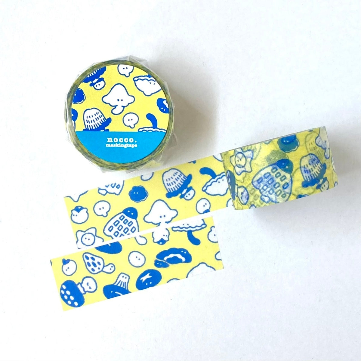 nocco. - Washi Tape - Yellow Loose Mushrooms