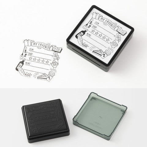 Midori Paintable Stamp - Pre-Inked - My Favorites