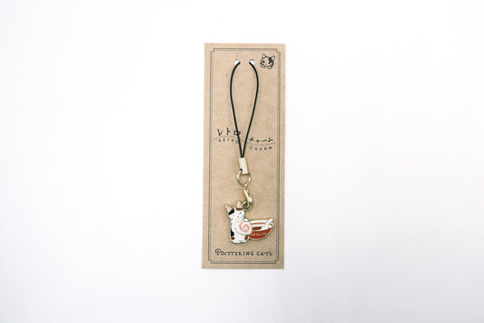 Pottering Cat Enamel Charm - Naruto Fish Cake