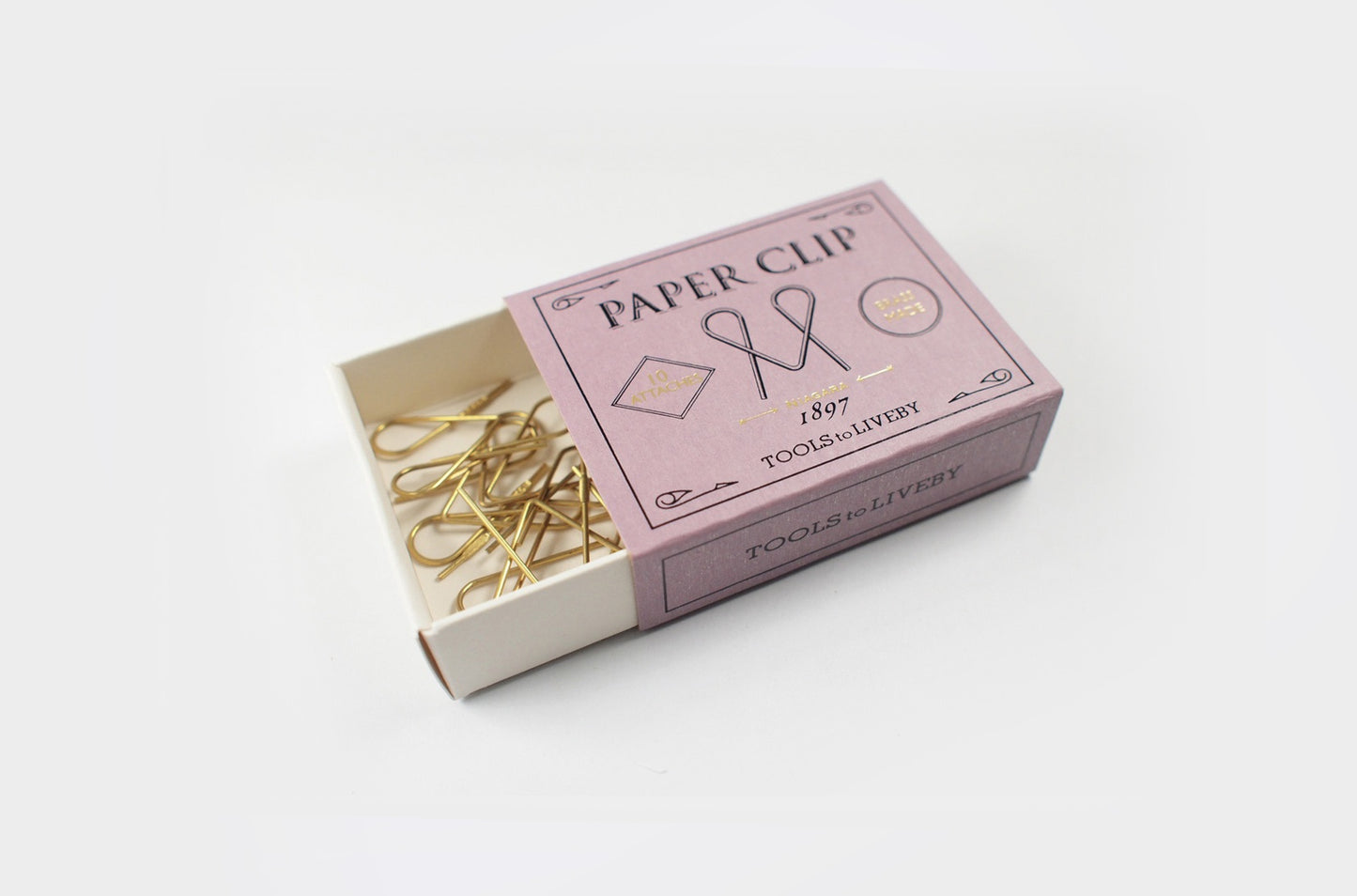 TOOLS to LIVEBY Brass Paper Clips - Box of 10