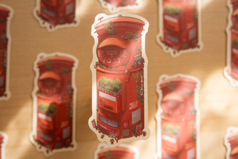 Okeya Stationery Co. - Cat Post Box Vinyl Sticker