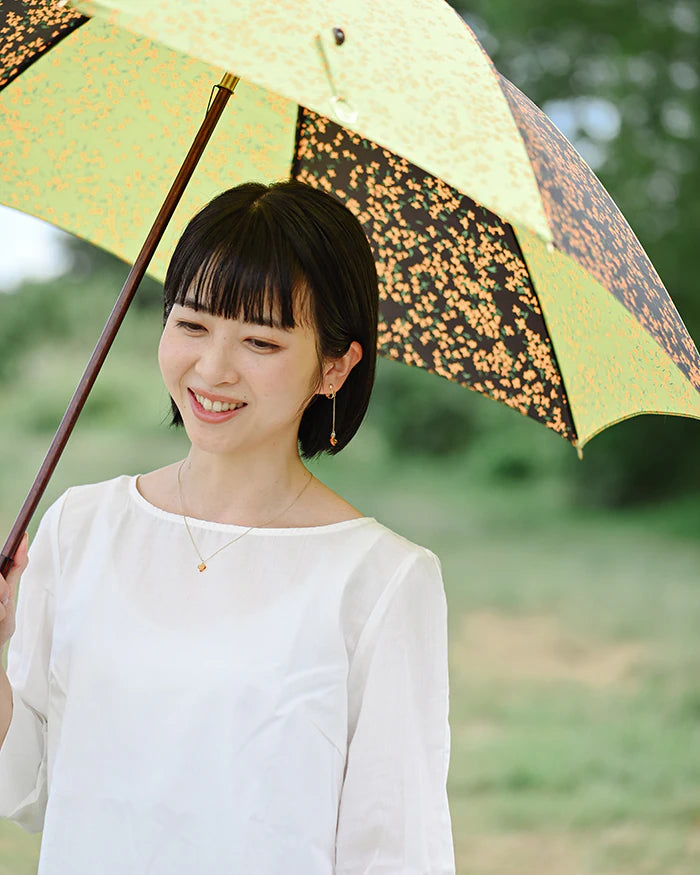 HARIO Lampwork Factory x Iida Umbrella Store - Glass Clip-on Earrings - Osmanthus Amber