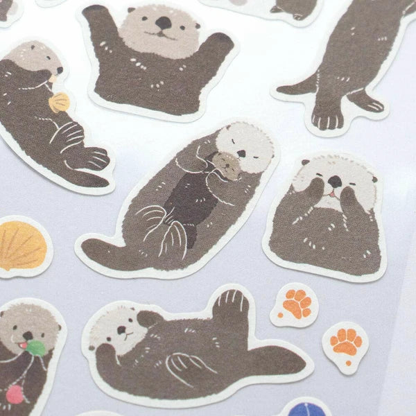 NB ZOOm In Animals Sticker Sheet - Otter