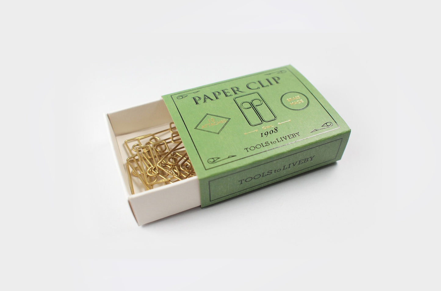 TOOLS to LIVEBY Brass Paper Clips - Box of 10