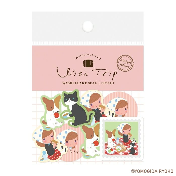 Furukawashiko x Ryoko Yomogida - With Trip Series - Washi Flake Stickers - Picnic