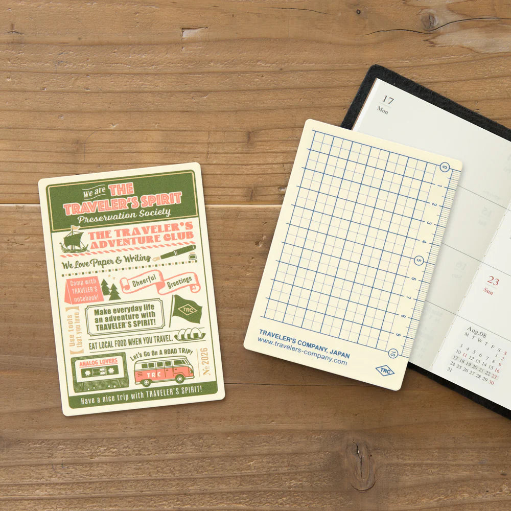 TRAVELER'S Notebook 2026 - Passport Size Plastic Sheet