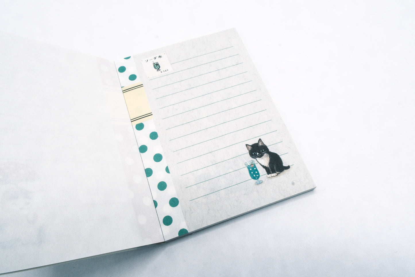 Pottering Cat Memo Pad - Mini Polka Dot