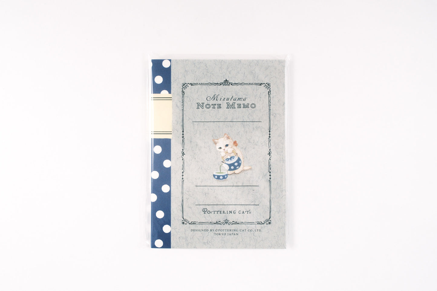 Pottering Cat Memo Pad - Mini Polka Dot
