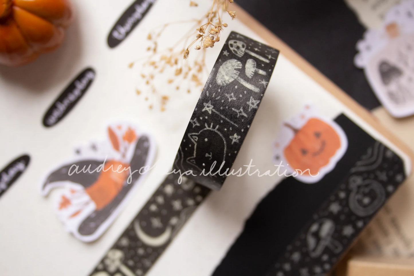 Okeya Stationery Co. - Potions and Magic Washi Tape - Black