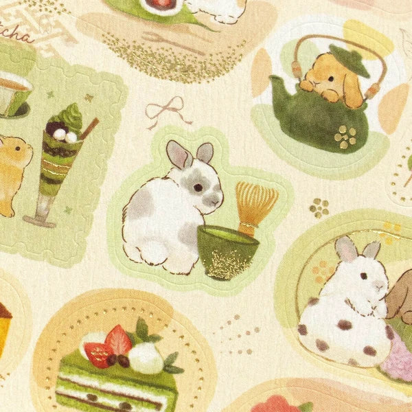 NB Japanese Style Sticker Sheet - Rabbit and Sweets