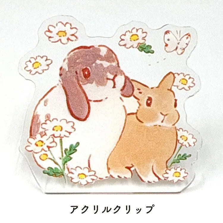 Schinako Moriyama Acrylic Clip - Rabbit Daisy