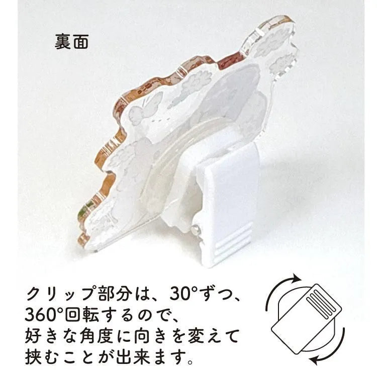 Schinako Moriyama Acrylic Clip - Rabbit Daisy