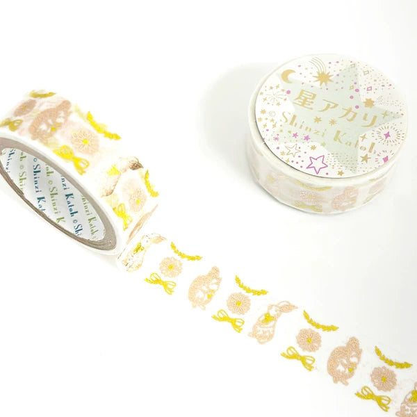 Shinzi Katoh Washi Tape - Hoshiakari - Rabbit and Squirrel