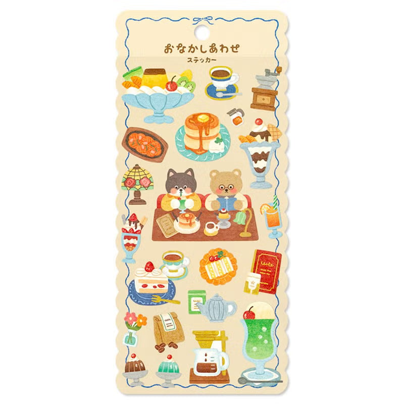 Mind Wave Happy Tummy Sticker Sheet - Retro Kissaten
