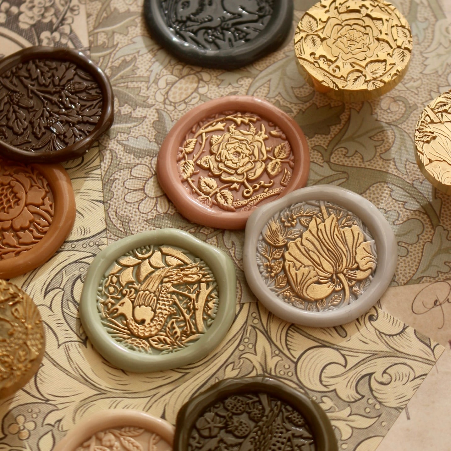Myrtilles Atelier x William Morris - Wax Seal Stamp - Rose