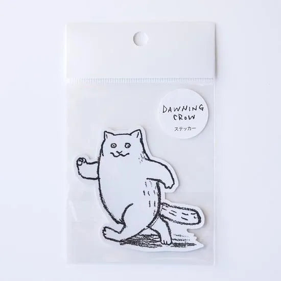 Dawning Crow - Die-Cut Sticker - Running Cat