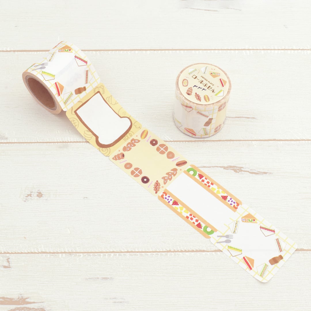 Papier Platz x PUPUPU - Sticky Note Roll - Sandwich and Bread