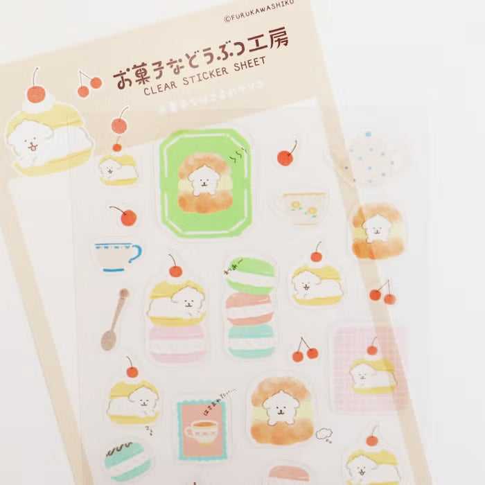 Furukawashiko Clear Sticker Sheet - Sweets Animal Workshop Vol. 3 - Sandwiched Doggy