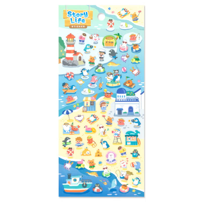 Mind Wave Story Life Sticker Sheet - Seaside