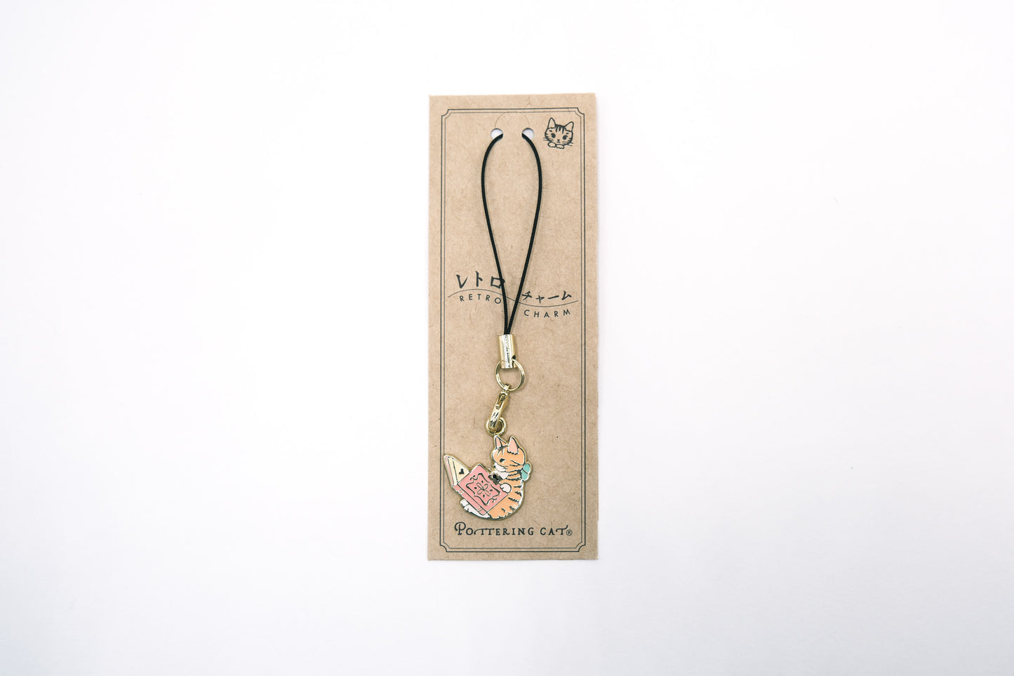 Pottering Cat Enamel Charm - Secret Note