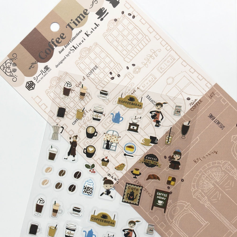 Seal Do Seat Seal Sticker Sheet - Coffee Time