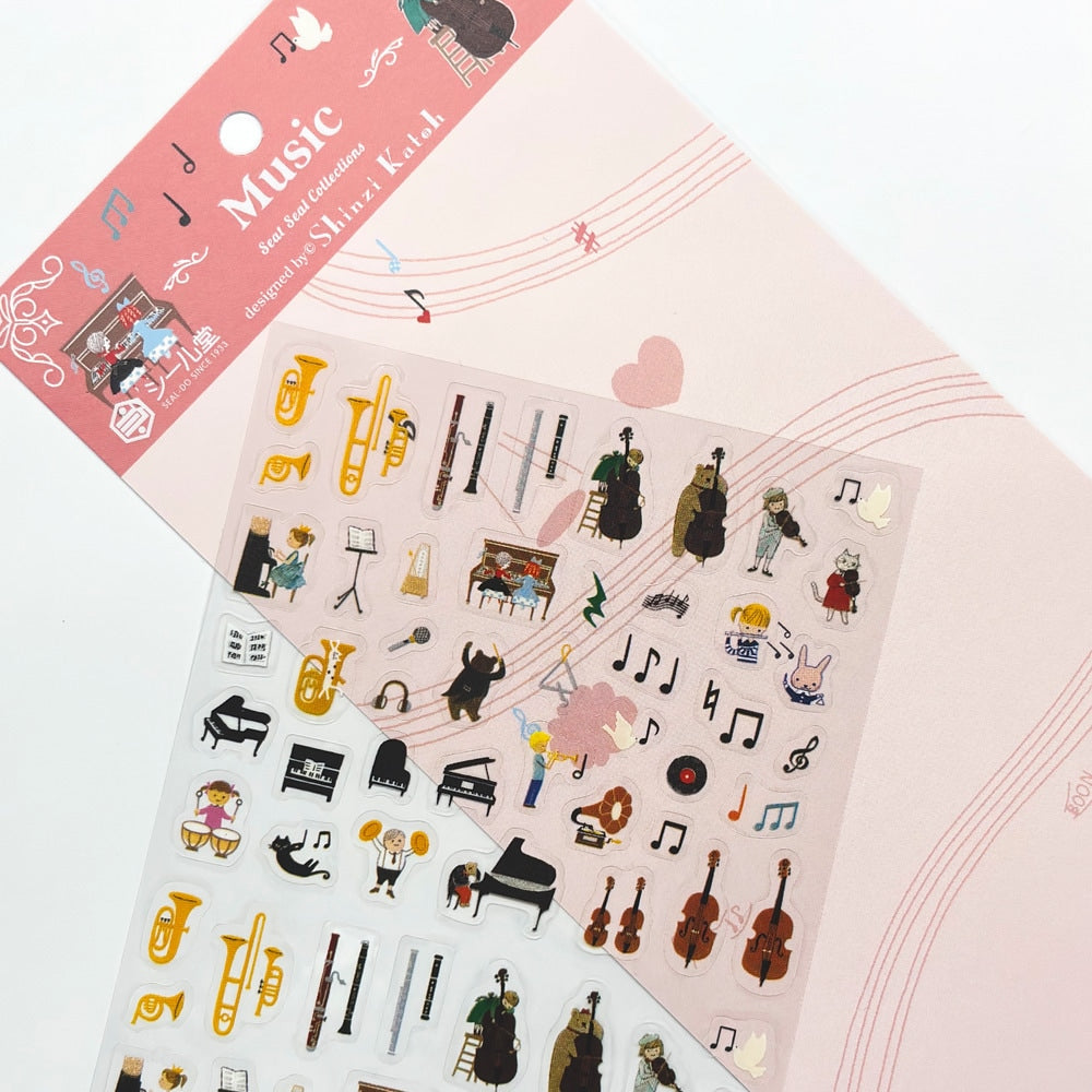 Seal Do Seat Seal Sticker Sheet - Music