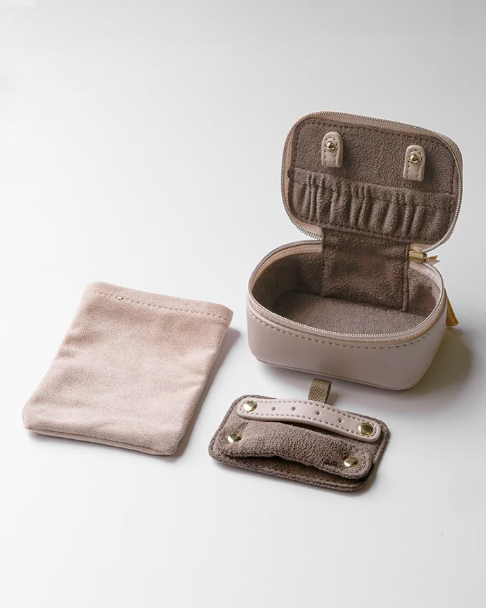 HARIO Lampwork Factory x Artisan&Artist Accessory Pouch - Smores Pink Beige