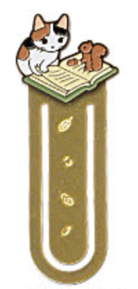 Pottering Cat Bookmark - Squirrel
